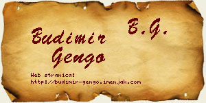 Budimir Gengo vizit kartica